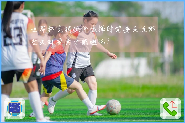 世界杯竞猜软件选择时需要关注哪些关键要素才能避坑？